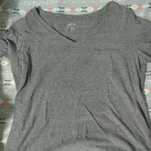 front pocket v neck t shirt